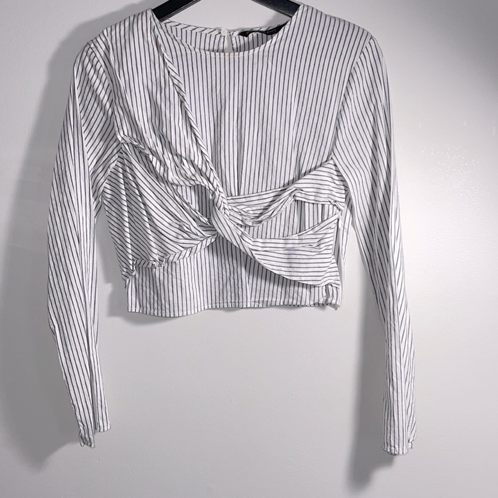zara criss cross top